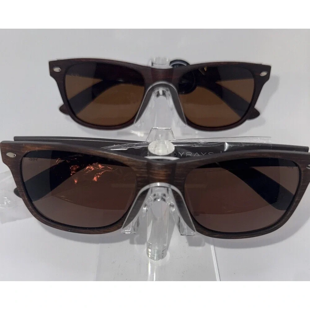 2 New pairs Shady Rays CL-15 Classic Timber - Sunglasses Polarized UV400 Protect